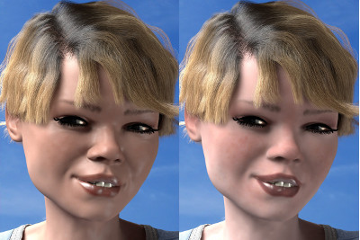 Vergleich
                      Subdermal-Layer vs. Subsurface Scattering
